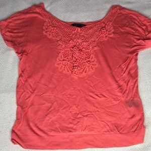 August Silk women’s short sleeve sweater
